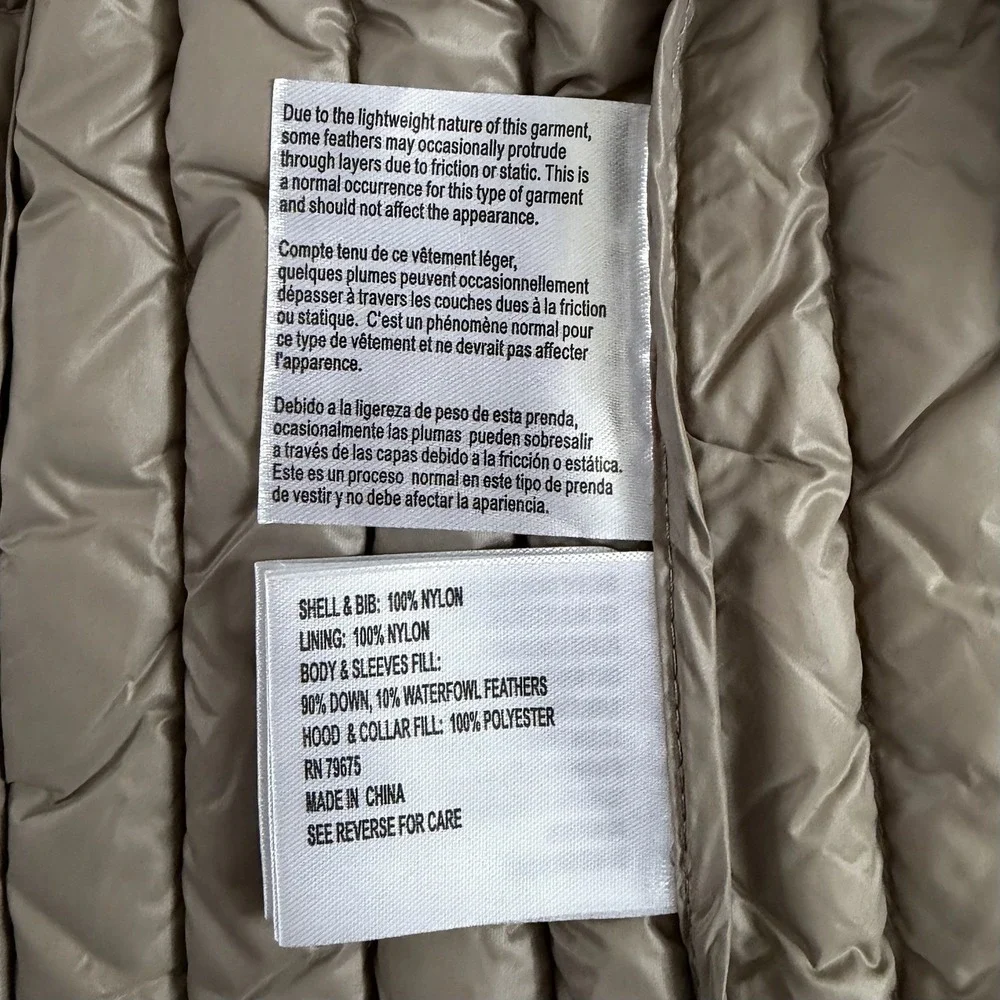Michael Michael Kors Hooded Packable Down Fill Taupe Puffer‎ Coat